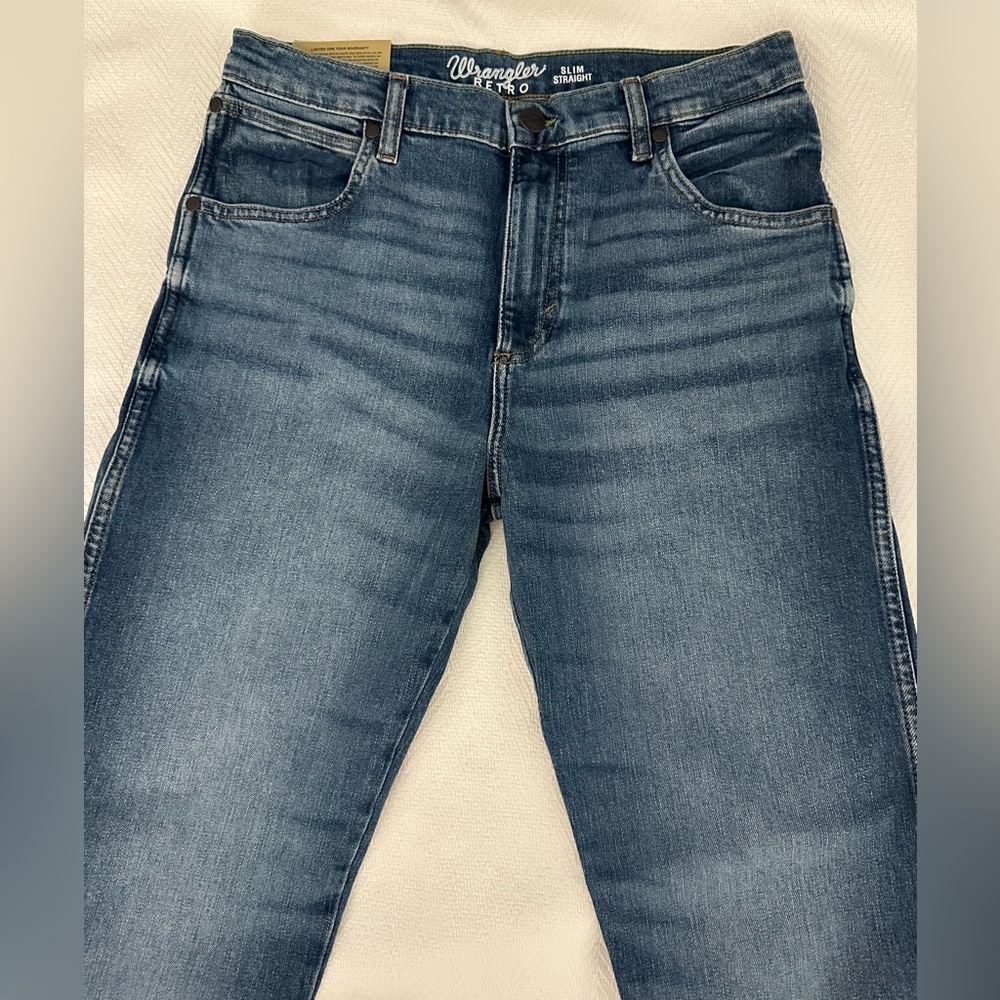 Wrangler Retro Boys Slim Straight Jeans Size 18 Reg
